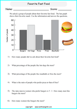 worksheets with bar graphs for primary math students