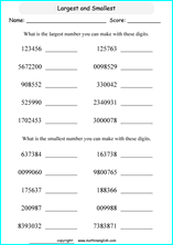 printable math place value of big number worksheets for kids in primary and elementary math class 