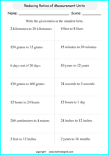 Printable ratio and Proportion worksheets for grade 5 and 6 math