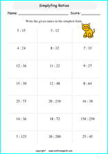 ratio in simplest form worksheet
 Printable ratio and Proportion worksheets for grade 11 and 11 ...