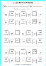 prime factorization worksheets for grade 1 to 6 