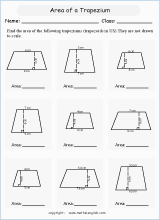 area and perimeter of polygons worksheets for primary math  