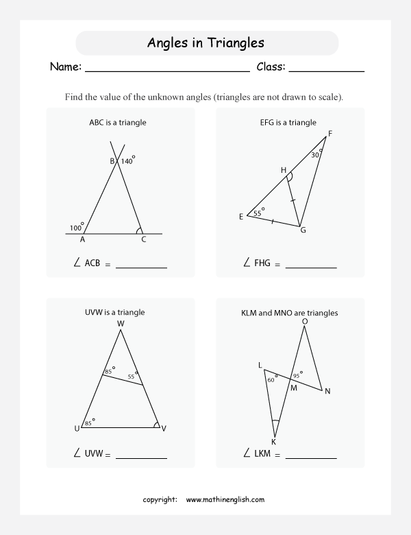  angles in shapes and polygons geometry math worksheets for primary math class 