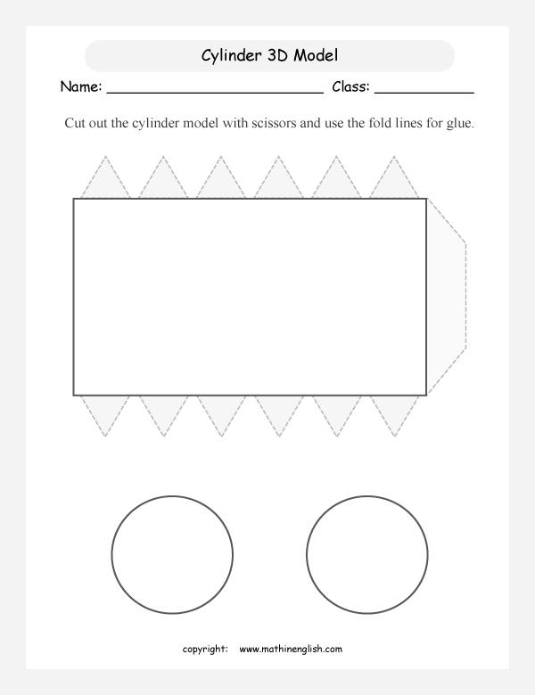 3d shapes and nets geometry math worksheets for primary math class 