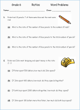 equivalent ratios math worksheets for grade 1 to 6 