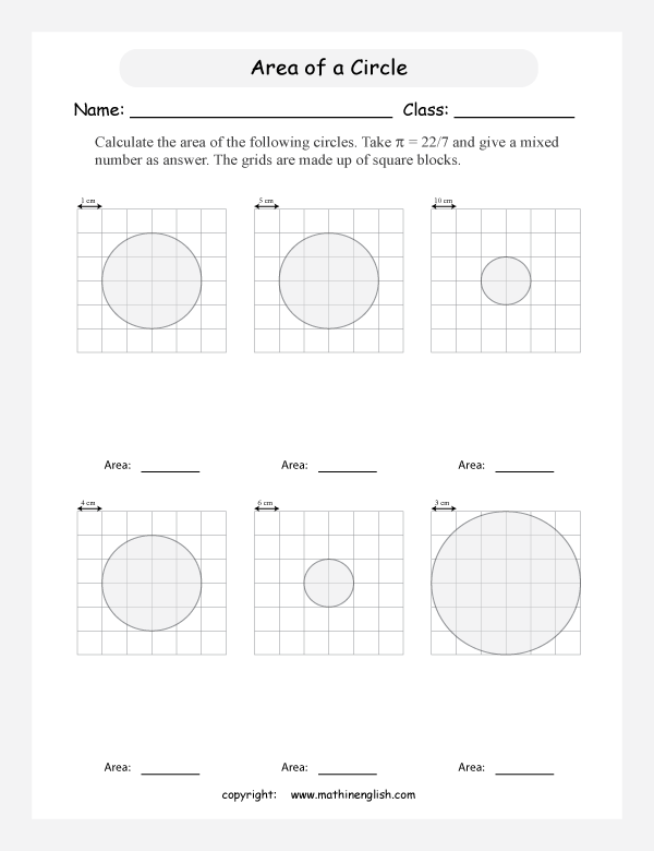 circle properties worksheets for primary math  