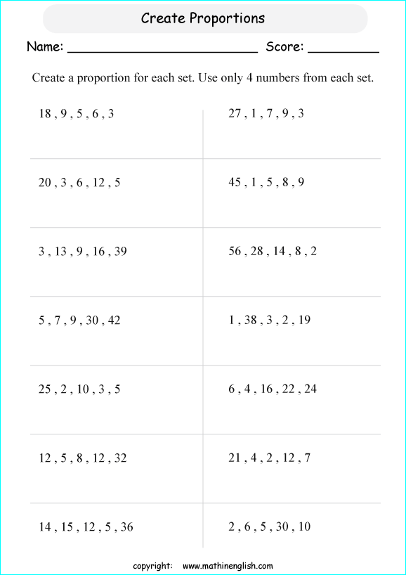 algebraic-proportions-worksheet