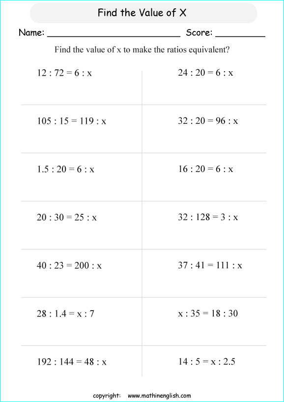 for grade online math 1 exercises proportion and worksheet for which ratio grade Math 6 in