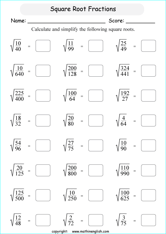 square-and-cube-roots-worksheets
