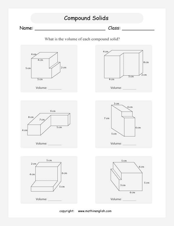calculating volume and capacity worksheets for primary math  
