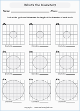 circle properties worksheets for primary math  