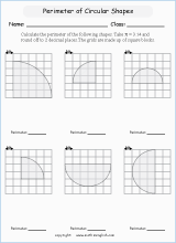 circle properties worksheets for primary math  