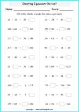 printable ratio and proportion worksheets for grade 5 and 6 math students based on the singapore math curriculum