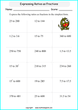 finding ratios math worksheets for grade 1 to 6 