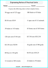 finding ratios math worksheets for grade 1 to 6 