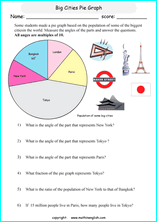 Pie Chart Exercises Grade 6