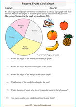 Pie Chart Exercises Grade 6
