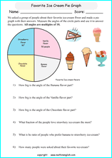 worksheets with pie and circle graphs for primary math students