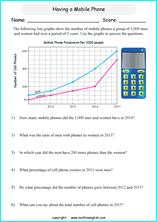 worksheets with line graphs for primary math students