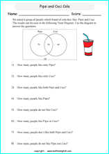 venn diagram worksheets for primary math students