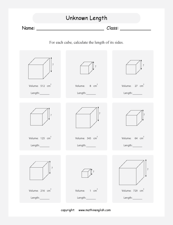 calculating volume and capacity worksheets for primary math  