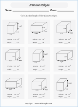 volume capacity geometry math worksheets for primary math class 